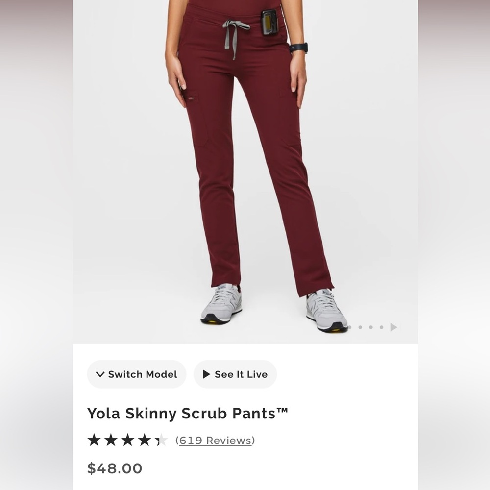 Figs Yola Skinny Scrub Pants Small Regular